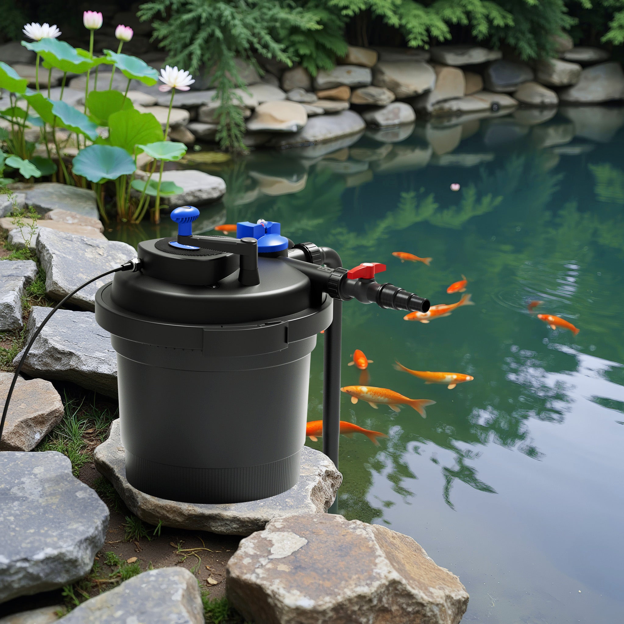 CPF-5000 Filtro a pressione per laghetto con UVC da 11 W 8.000 l/h