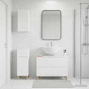 Set di armadietti da bagno in 3 pezzi DELFT Bianco Lucido 3417787