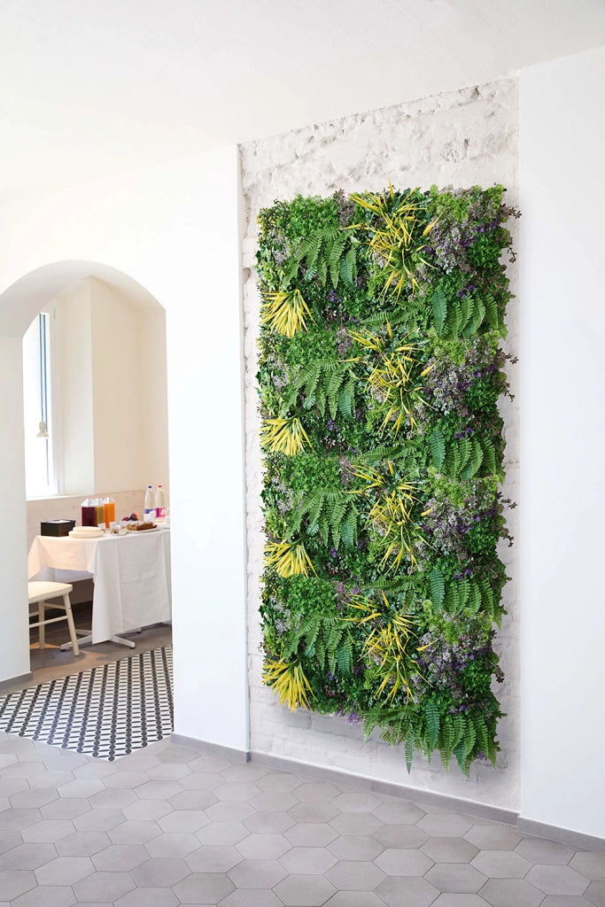 Set 4 Pezzi Arella Siepe Sintetica Forest Verdemax 50x100 cm in LDPE Resistente ai Raggi UV Verde