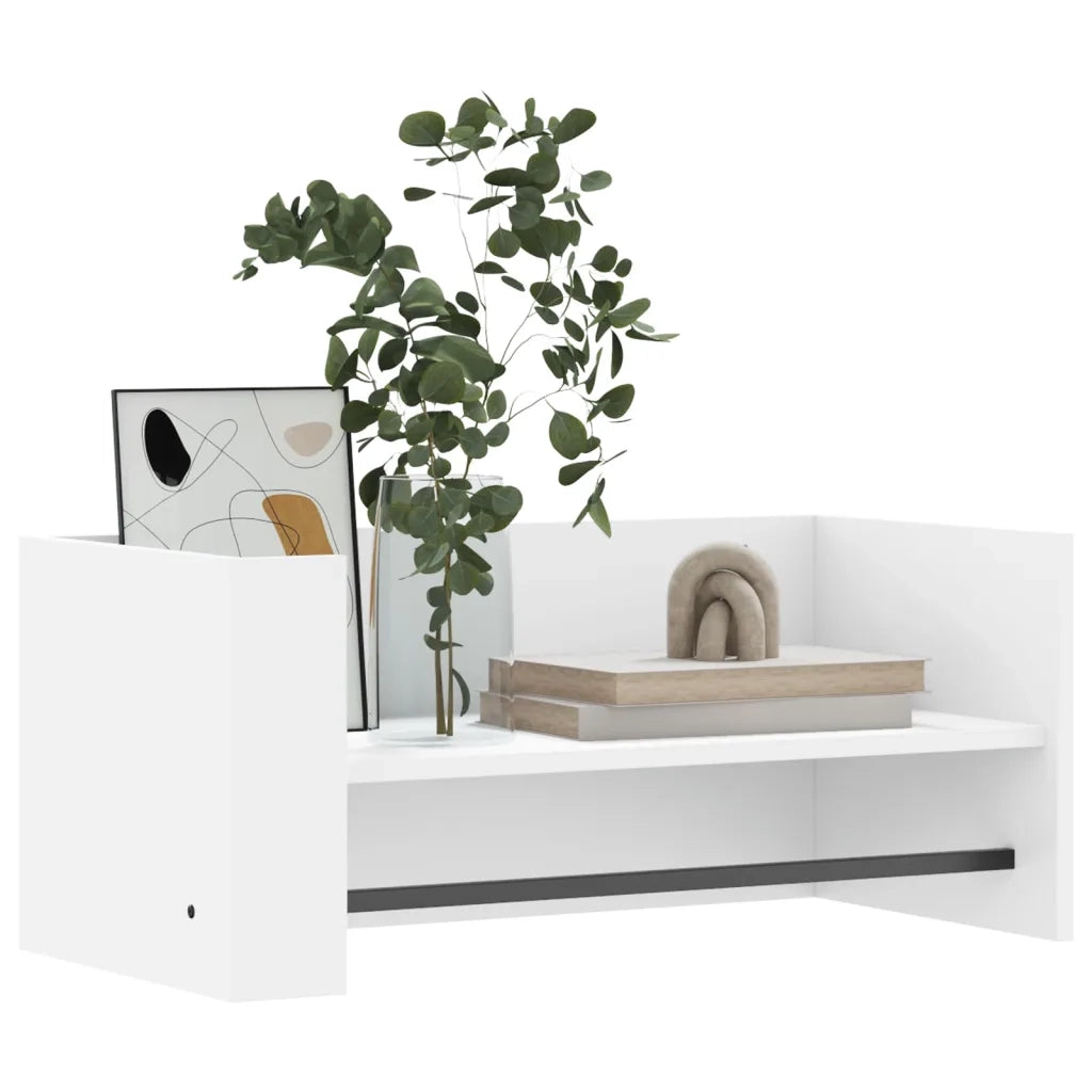 vidaXL Scaffale a Parete Bianco 70,5x35x30,5 cm in Legno Multistrato