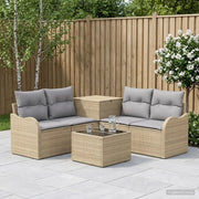 Set di divani 6 pz Beige e Grigio Chiaro 3447143
