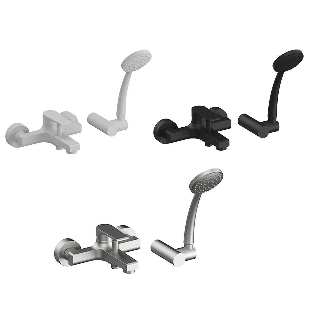 Miscelatore vasca spazzolato Mariani serie Artic kit doccia incluso