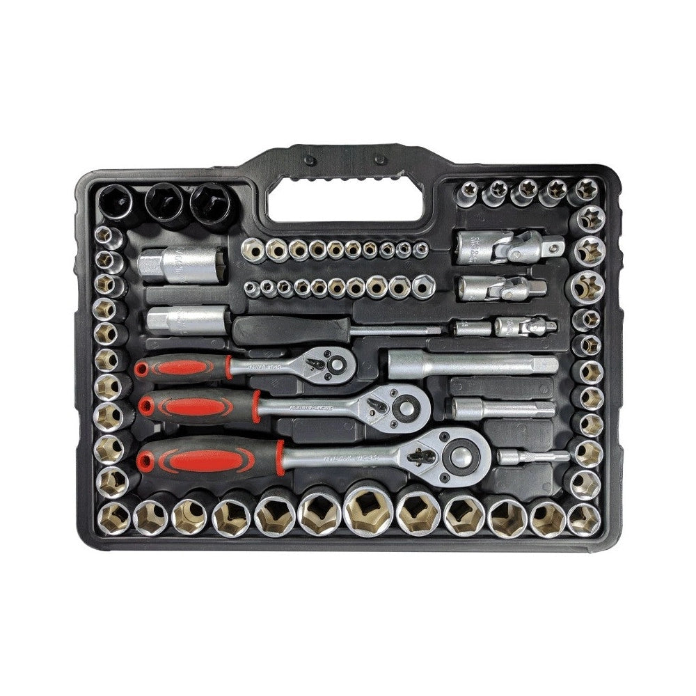 Trade Shop - Chiavi A Bussola Cricchetto Set Da 120 Pezzi Vanadium Bussola Inserti In Valigia -
