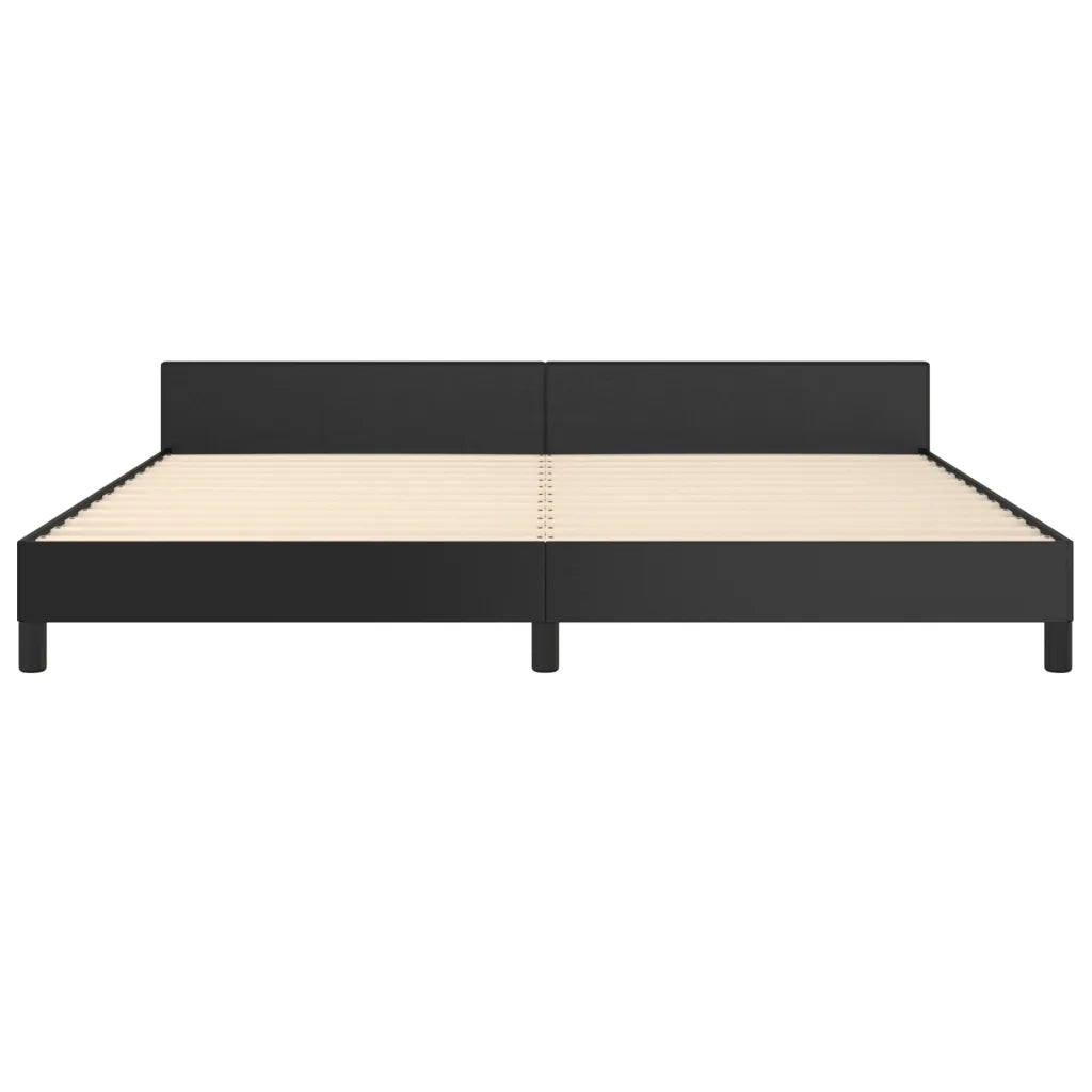 Giroletto con Testiera Nero 200x200 cm in Similpelle cod mxl 63158