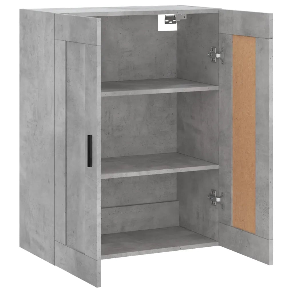 Mobile a Parete Grigio Cemento 69,5x34x90 cm Legno Multistrato 830400