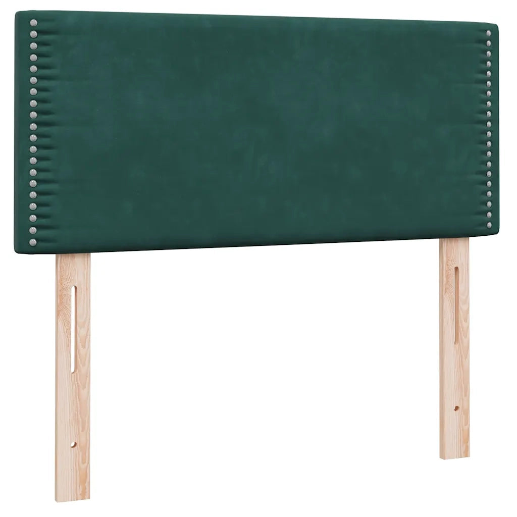 Giroletto a Molle con Materasso Verde Scuro 80x220 cm Velluto 3316140