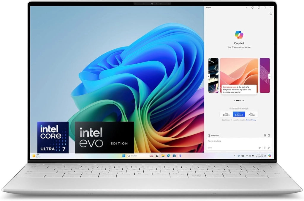 XPS 13 (9350) - Laptop Copilot+ 13,4 Pollici FHD+ 120Hz, Intel Core Ultra 5 Serie 2, 16 GB di RAM, 512 GB SSD, Intel Arc Graphics, Windows 11 Home, Lettore di Impronte Digitali, Tastiera QWERTY