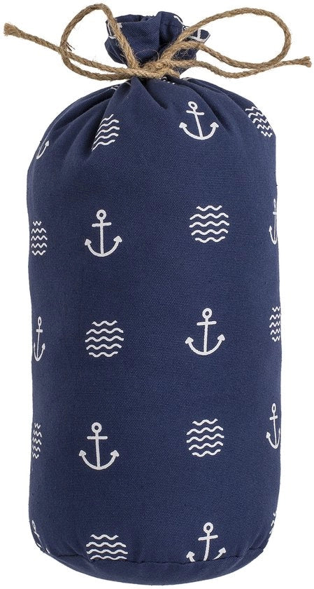 Blocco Porta 1,5 kg - Dorsale Porta - Decorativo - Design Marittimo - Tessuto - Motivo Faro