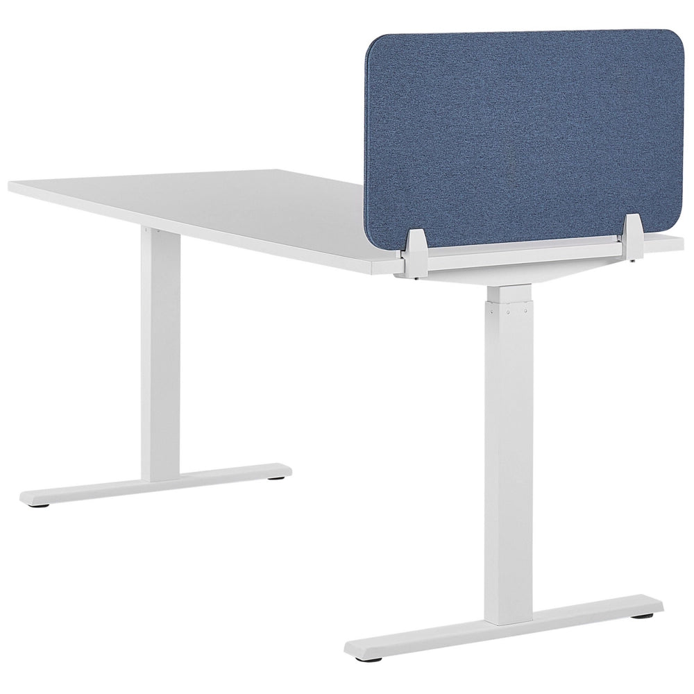 Pannello Divisorio Blu Fonoassorbente 80 x 40 cm in Plastica PET per Scrivania
