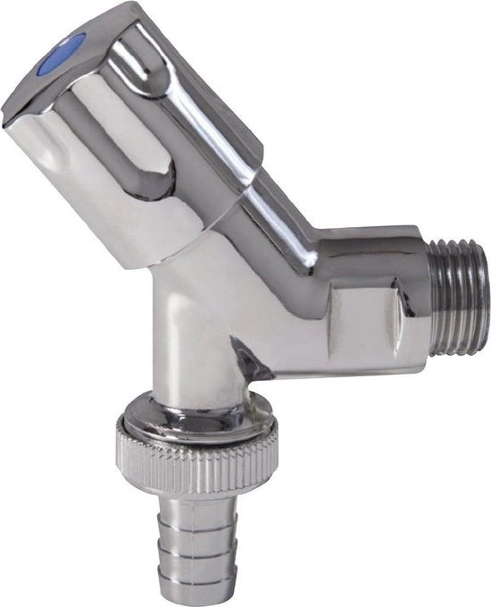 Valvola di scarico per uscita inclinata con connessione a vite a mano - rubinetto di scarico per acqua fredda - plastica - 1/2 pollice - verniciato - 06208-4 Rubinetto esterno