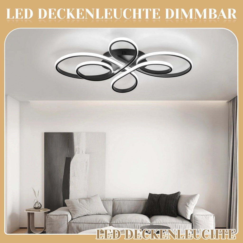 ZMH Lampada da soffitto LED grande dimmerabile 100 cm 90W moderna per soggiorno