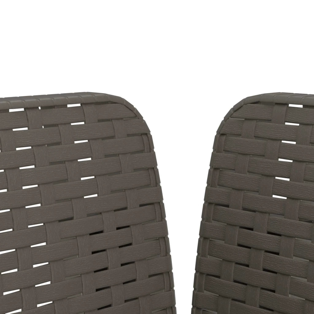 Sedia da giardino-Poltrona a 1 Posto Aspetto Rattan PP Grigio Chiaro