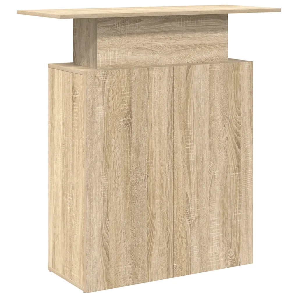 Scrivania per Reception Rovere Sonoma 100x40x104 cm in Legno Massello di Argilla 859053