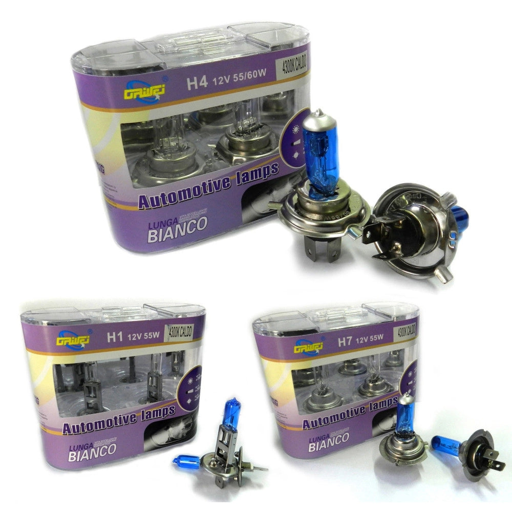 Trade Shop - Fari Lampadine Xeno Auto Attacco H1 H4 H7 Bianco Caldo Freddo Ad Alta Luminosità -
