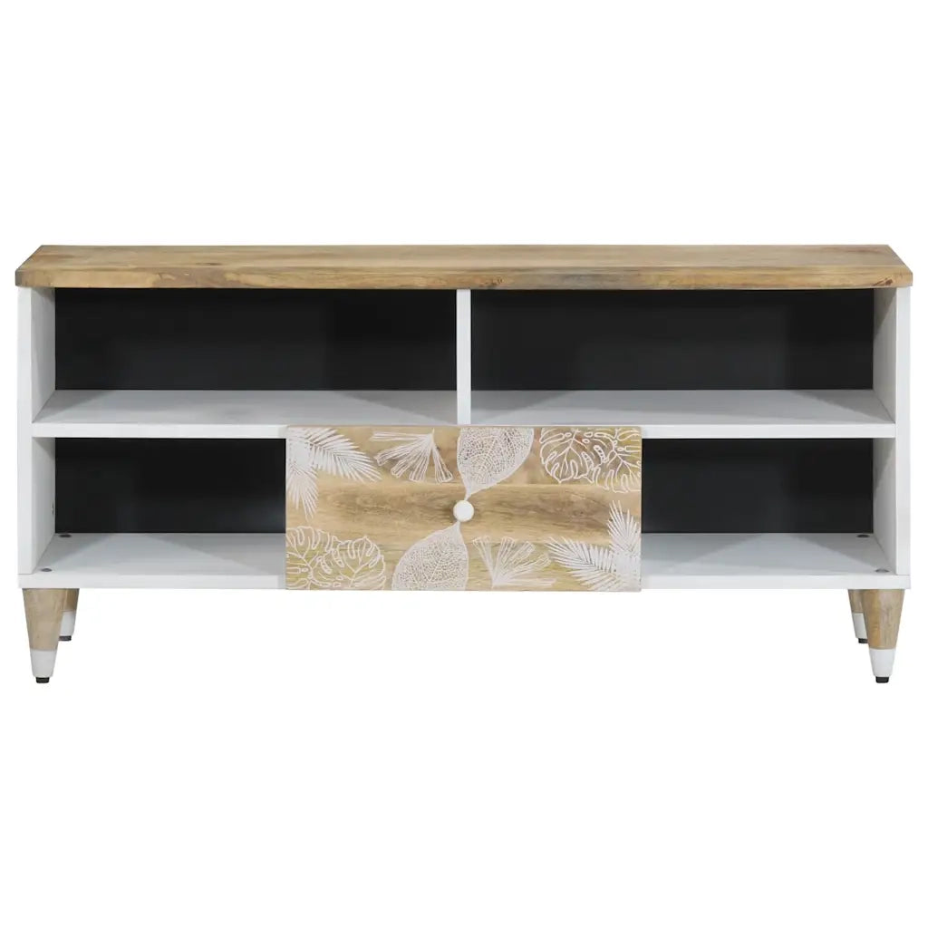 Mobile Porta TV 100x33,5x46 cm in Legno Massello di Mango 4018680