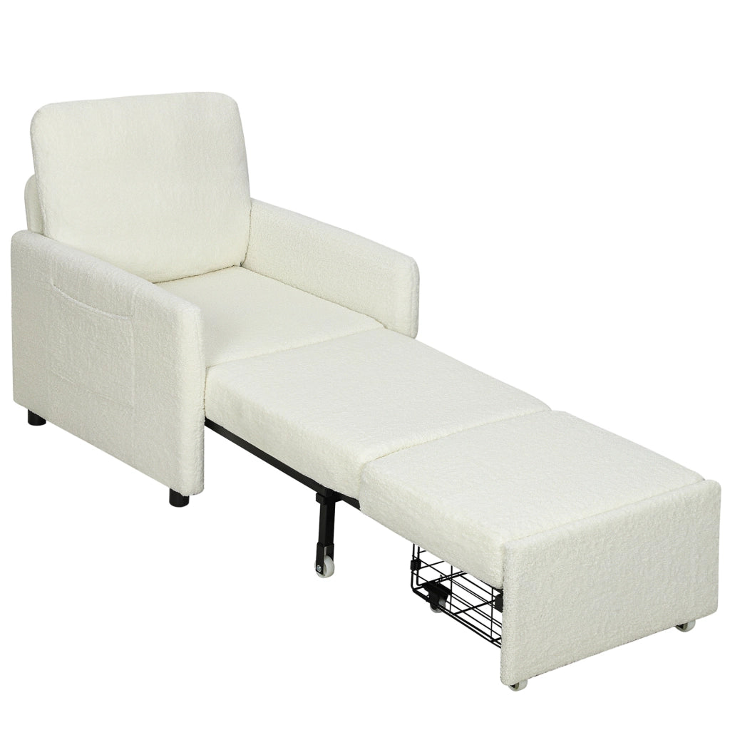 Poltrona letto con contenitore ¨C Zephmum ¨C Cr¨¨me 72x85.5x91 cm