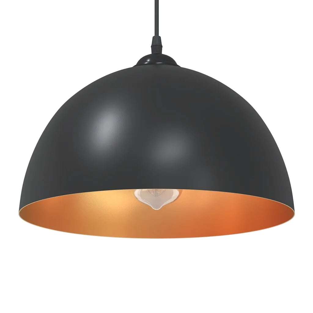 Lampada a Sospensione 2 pz Regolabile E27 Nero ? 30 cm Metallo CFW6863195