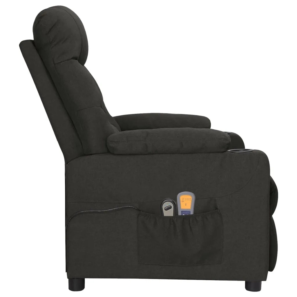 Poltrona Massaggiante Elettrica Nera in Tessuto 3098829