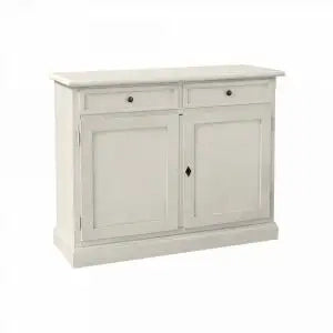 Credenza madia buffet Shabby chic 2 ante mod Martini bianca anticata