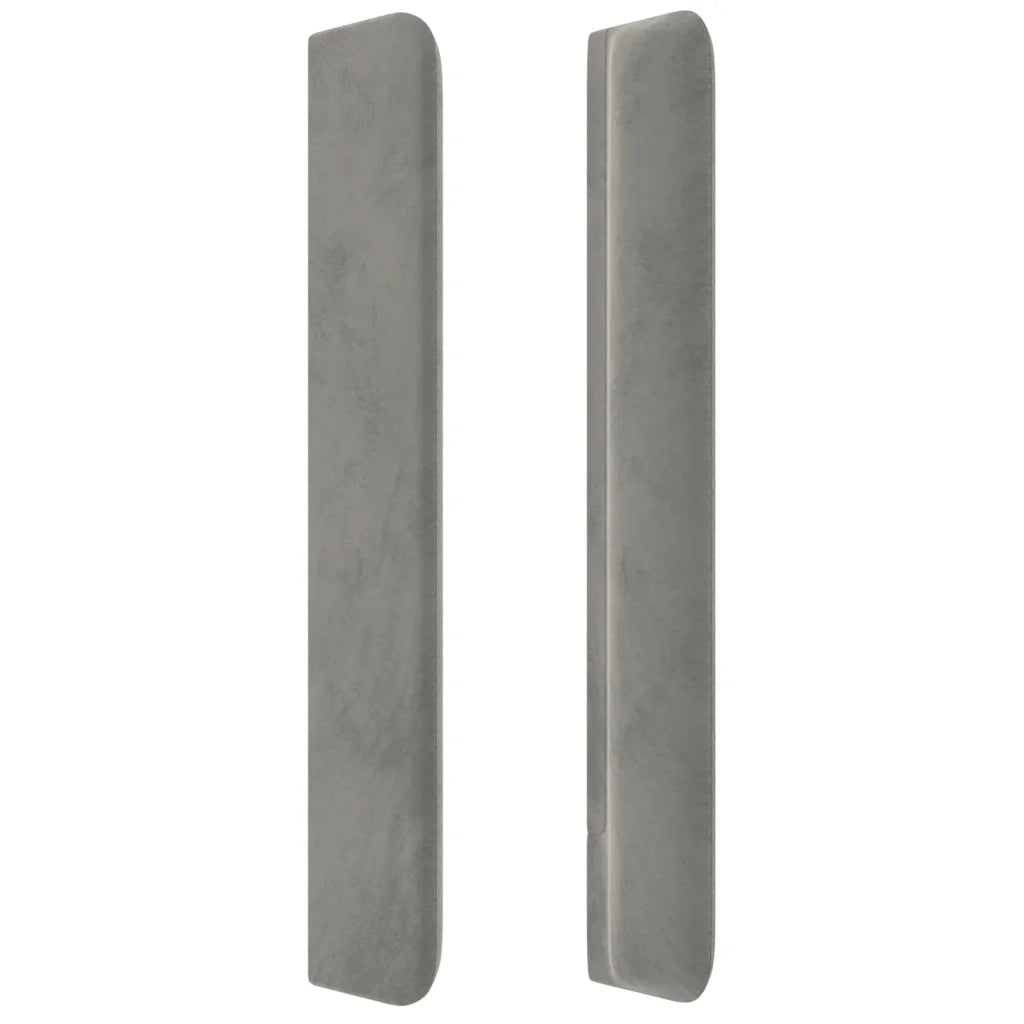 Testiera ad Orecchio Grigio Chiaro 147x16x118/128 cm in Velluto 3120062