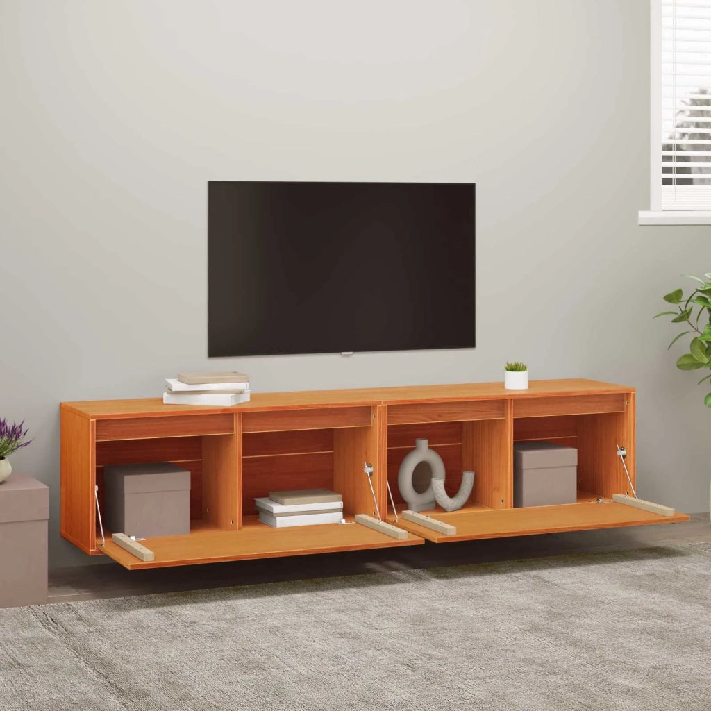 Armadietto a muro 2 pcs Marrone cerato 80 x 30 x 35 cm