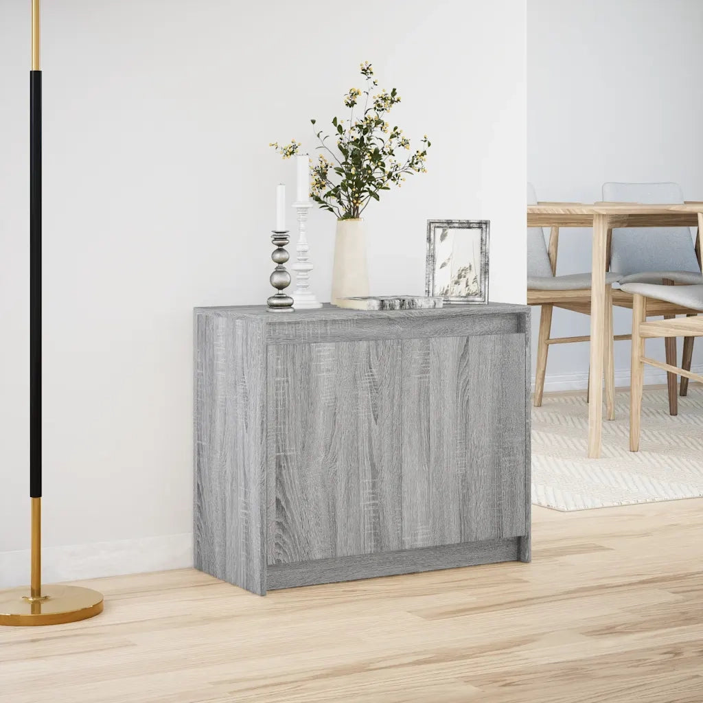 Credenza con LED Grigio Sonoma 72x34x61 cm in Legno Multistrato