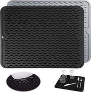 Mat di Aria per Servizio di Asciugatura 2 pezzi 40x30cm - Piastra per Asciugare Servizio da Bagno - Resistente al Calore Antiscivolo - Piastra per Asciugare per Bagno e Cucina