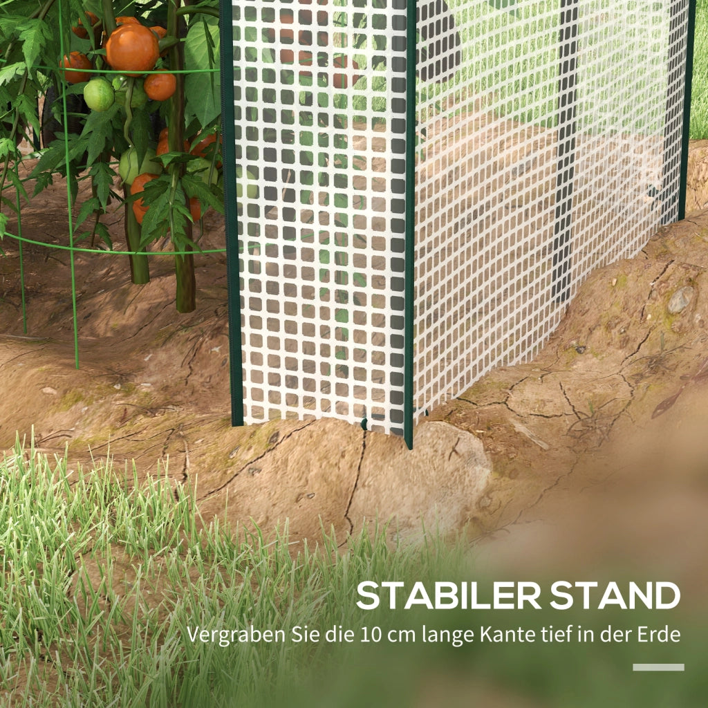 Serra da giardino ¨C Xylo ¨C 100x80x150 cm bianco verde con porta arrotolabile