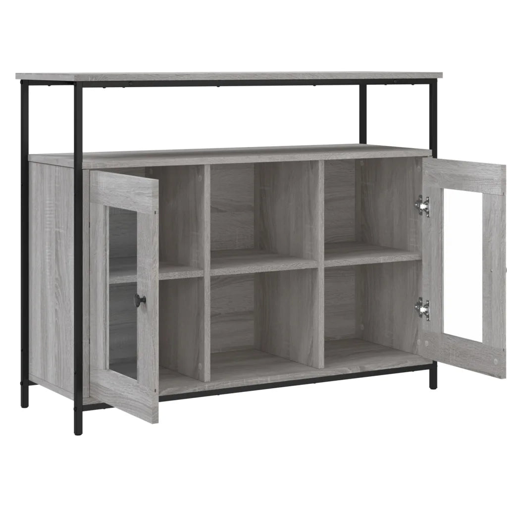 Credenza Grigio Sonoma 100x35x80 cm in Legno Multistrato 835507