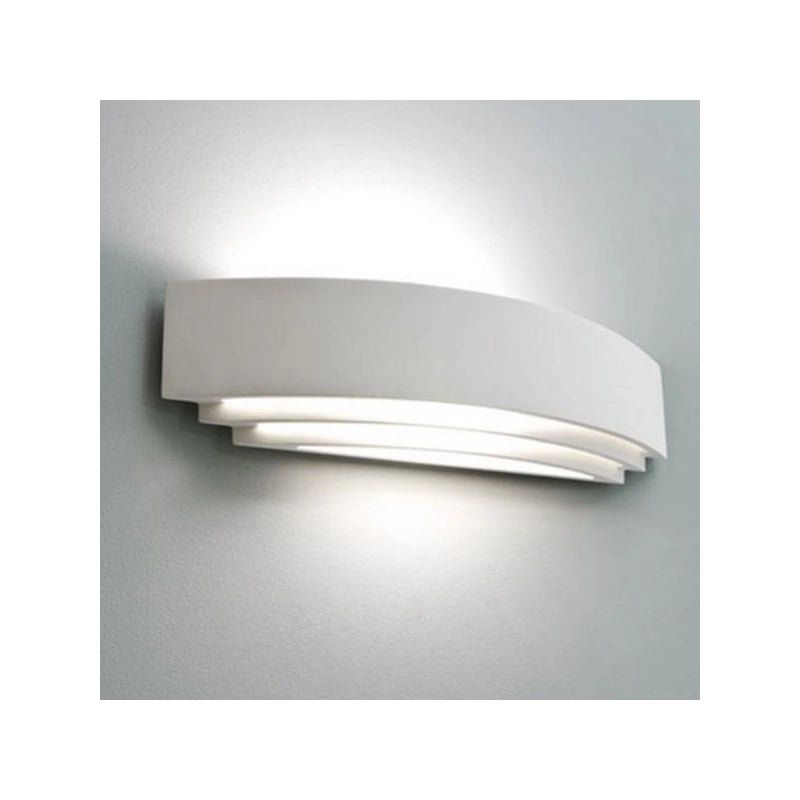 Applique in Gesso Verniciabile Made in  Italy Lampada a Parete Moderno Attacco E27 3 Tagli Wall Light a Muro CSF105