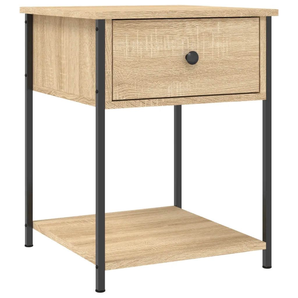 Comodini 2 pz-Set di 2 Tavolino da notte Rovere Sonoma 44x45x58 cm in Legno Multistrato