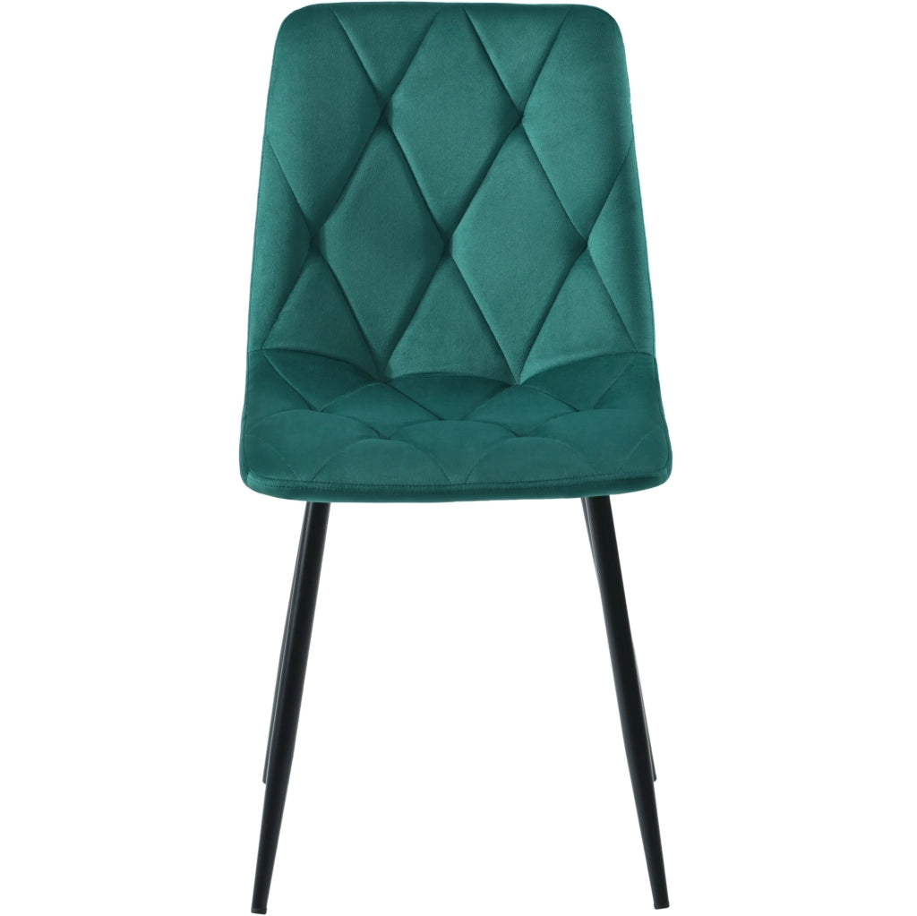 Set tavolo da pranzo rotondo 5 pezzi bianco, verde e oro con 4 sedie