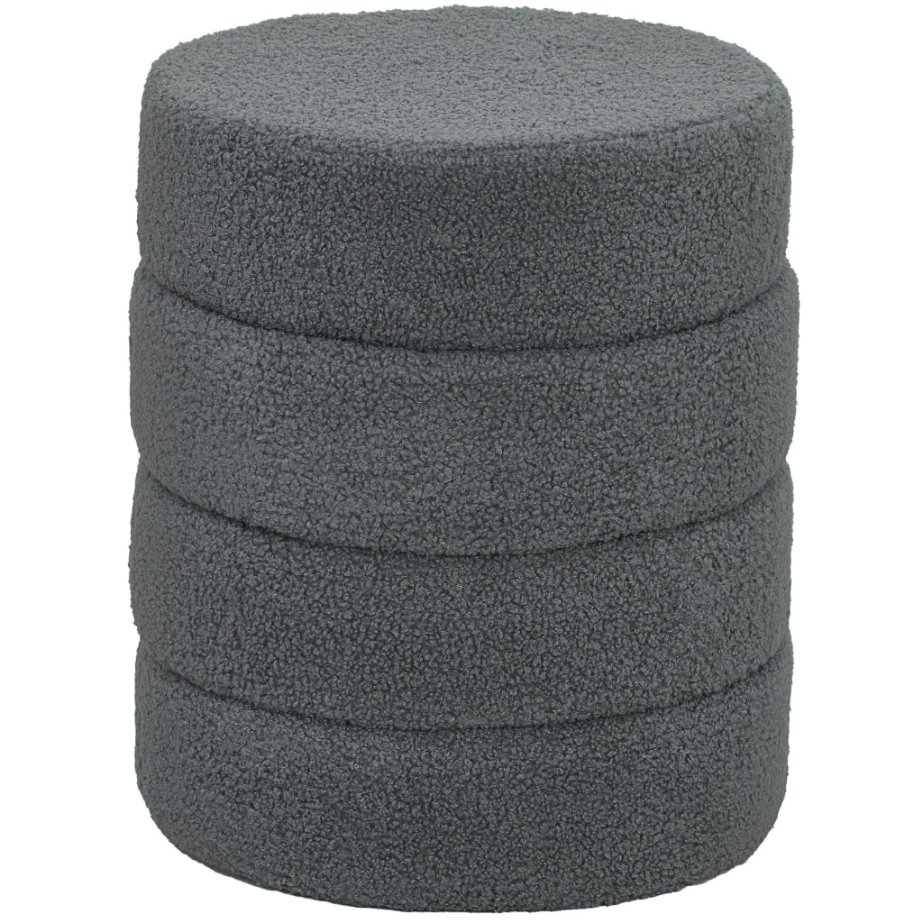 Pouf rotondo tondino ¨C zephmum ¨C velluto scuro ¦µ40x45H cm