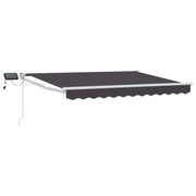 Tenda da Sole | Tenda retrattile manuale con LED Antracite e Bianco 2,5 x 2 m