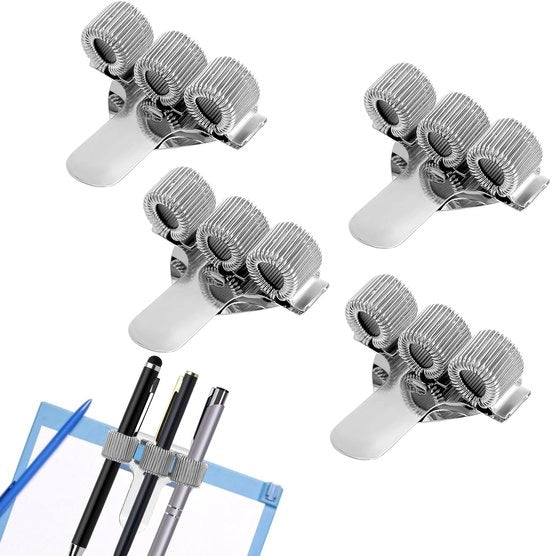 Penhouder in acciaio inossidabile, clip per accessori medici per camicie, accessori medici per uniformi medico-sanitarie, taccuino (argento)