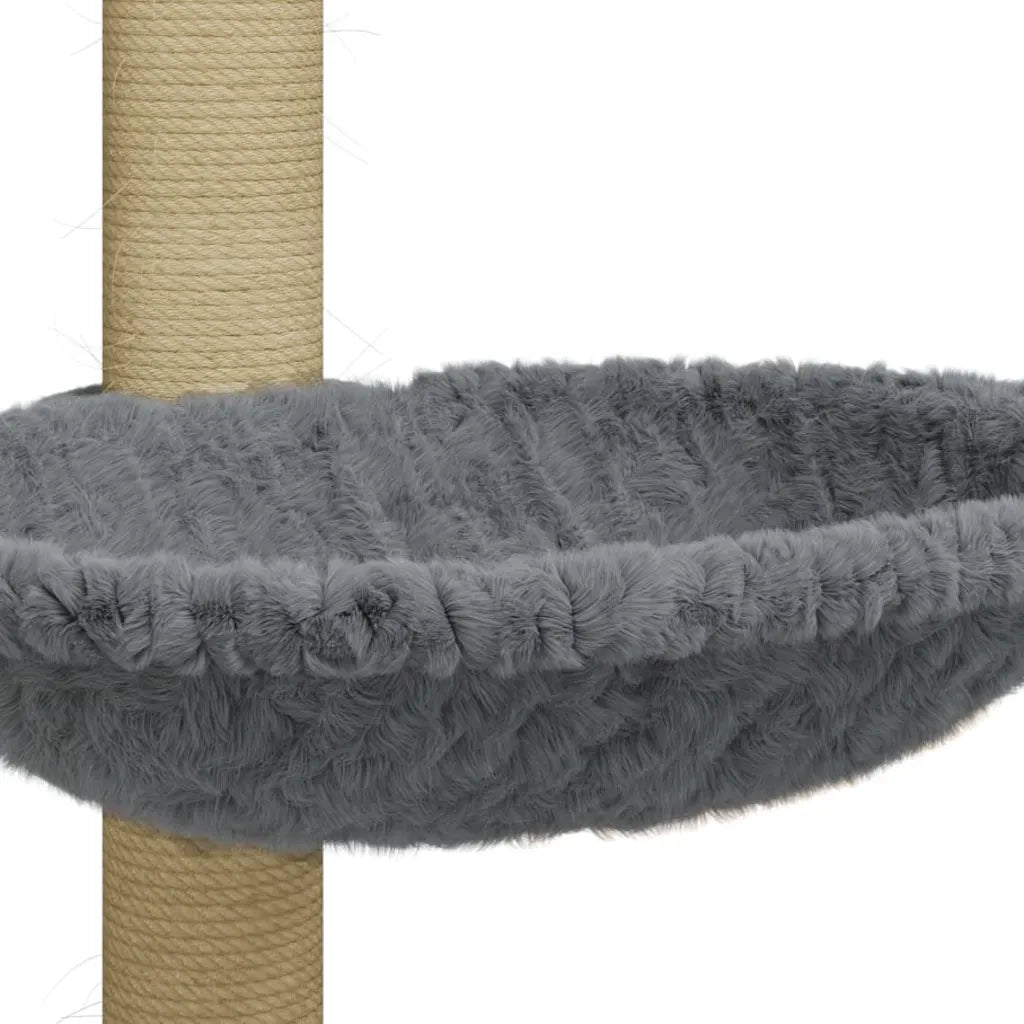 Albero per Gatti con Palo Tiragraffi Sisal Grigio Chiaro 74 cm 171589
