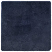 Tappeto del soggiorno | Tappeto Shaggy a Pelo Lungo NAVARRA Blu Marino 200x200 cm