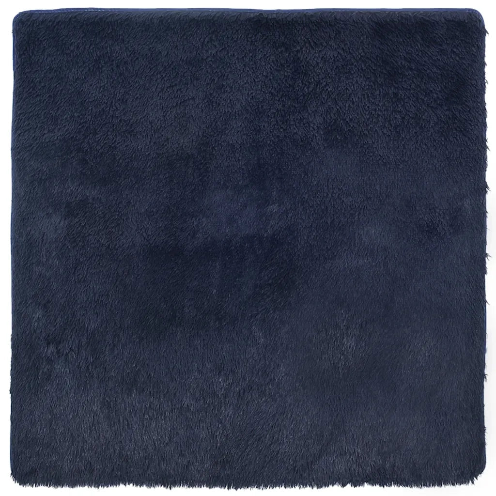 Tappeto del soggiorno | Tappeto Shaggy a Pelo Lungo NAVARRA Blu Marino 200x200 cm