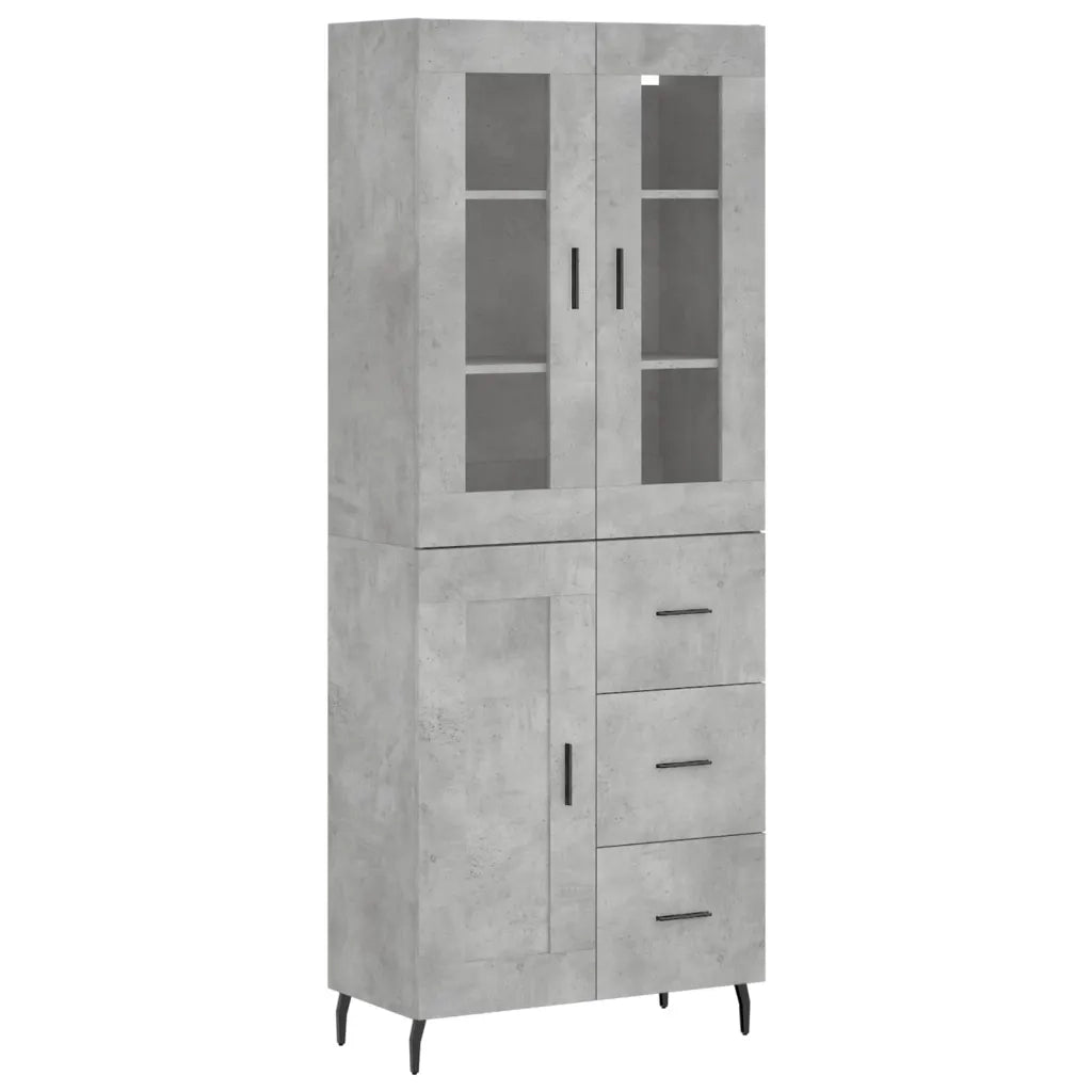 Credenza Grigio Cemento 69,5x34x180 cm in Legno Multistrato 3198677