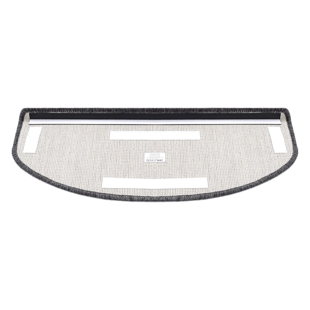 Set di 15 gradini antiscivolo semicircolari 65 x 24 cm con bordo grigio scuro 03_0007613