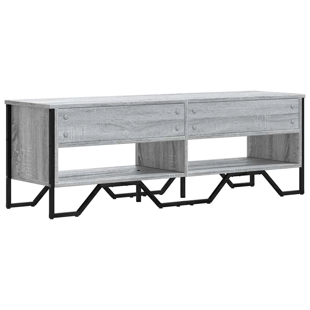 Mobile TV multimediale mensola TV credenza TV sala da pranzo soggiorno camera da letto Sonoma 122 x 34 x 41 cm legno ingegnerizzato grigio 02_0028384