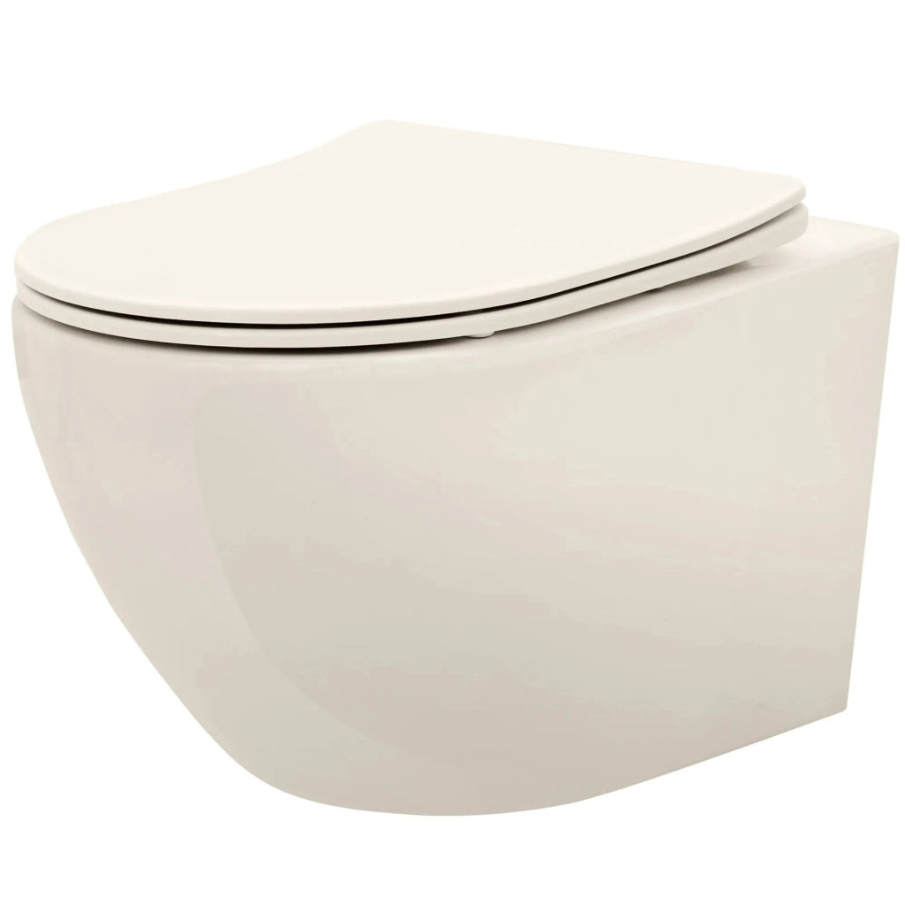 Vaso Wc Sospeso Rea Carlo Mini Rimless Ecru