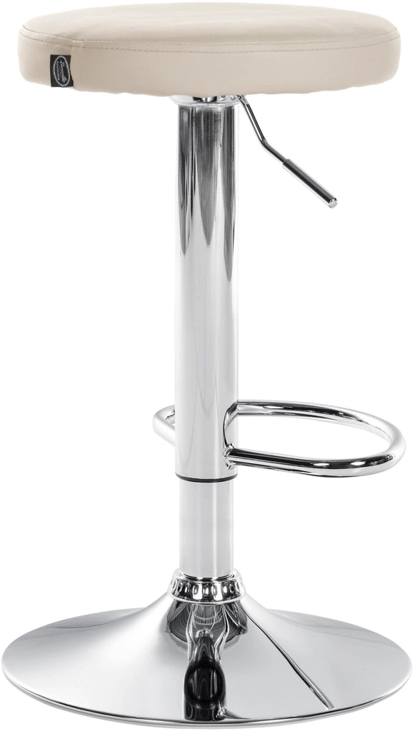 Set di 2 sgabelli da bar Ponte in similpelle crema,Metallo in look cromato