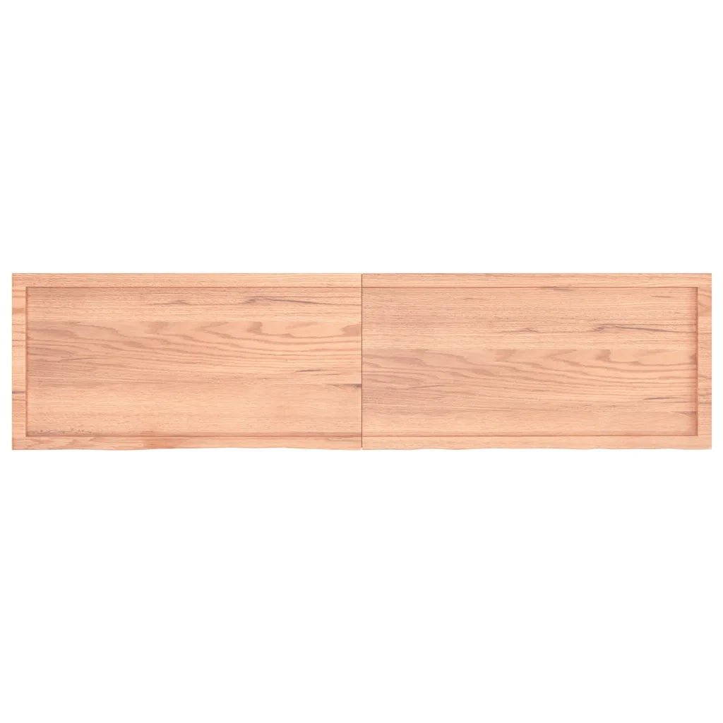 Piano Tavolo Marrone 200x50x(2-4) cm Massello Rovere Trattato 3156397