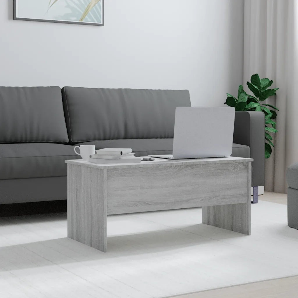 Tavolino Grigio Sonoma 102x50,5x46,5 cm in Legno Multistrato cod mxl 7710