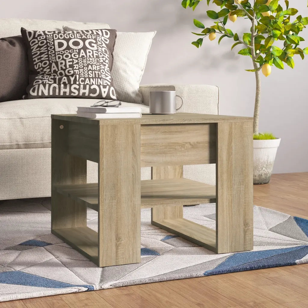 Tavolino salotto | Tavolino da caff¨¨ | Tavolino da Soggiorno Rovere Sonoma 55,5x55x45 cm Legno Multistrato