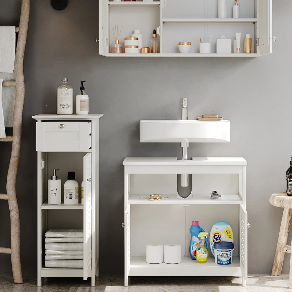 Vicco Set di mobili da bagno Bianco 3 parti, opzione 1