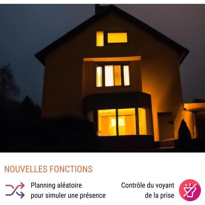 Set di 2 prese connesse Wi-Fi + BT - KONYKS - Priska FR Dual Pack - 16 A - Con contatore di consumo