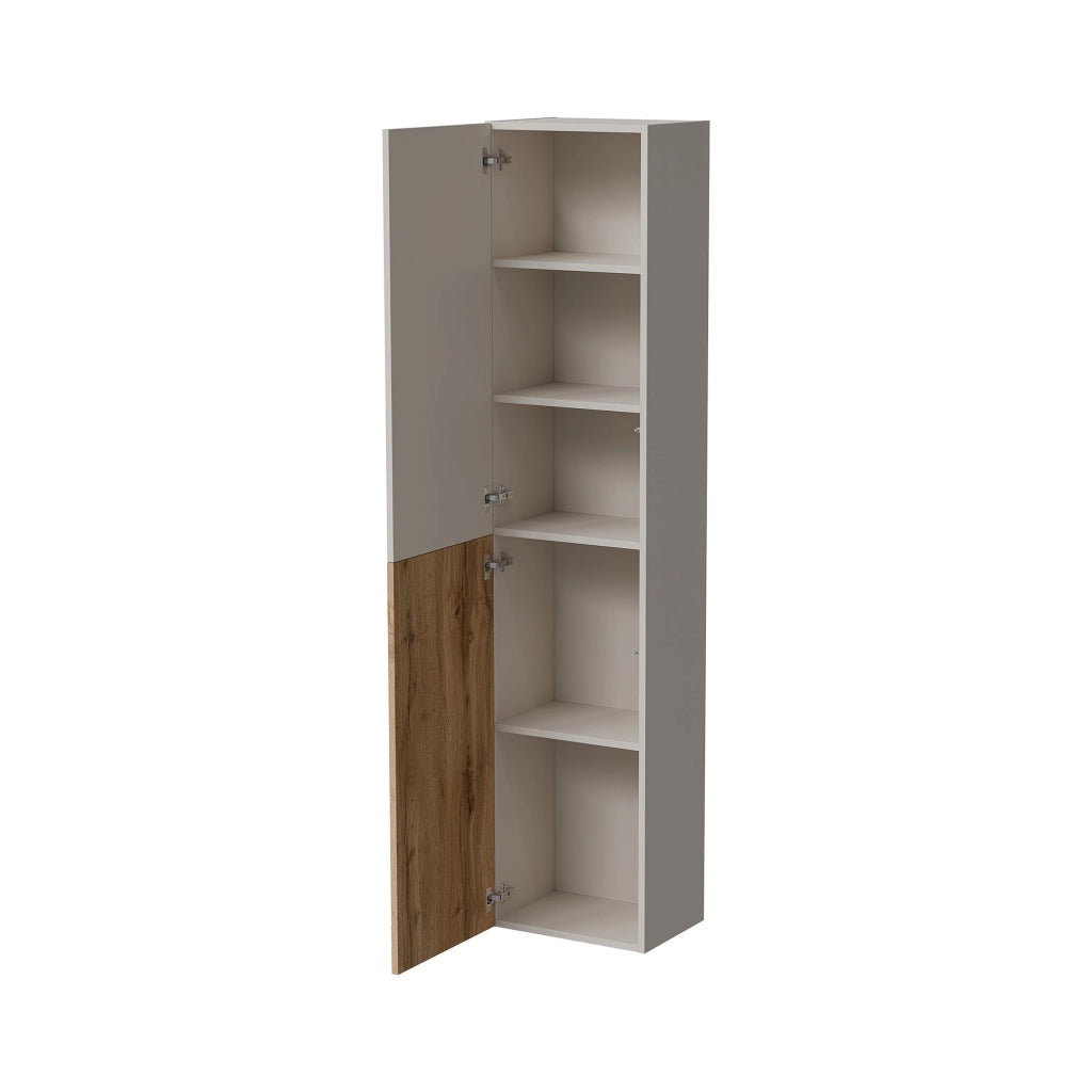 Vetrina Longano, Beige e Rovere