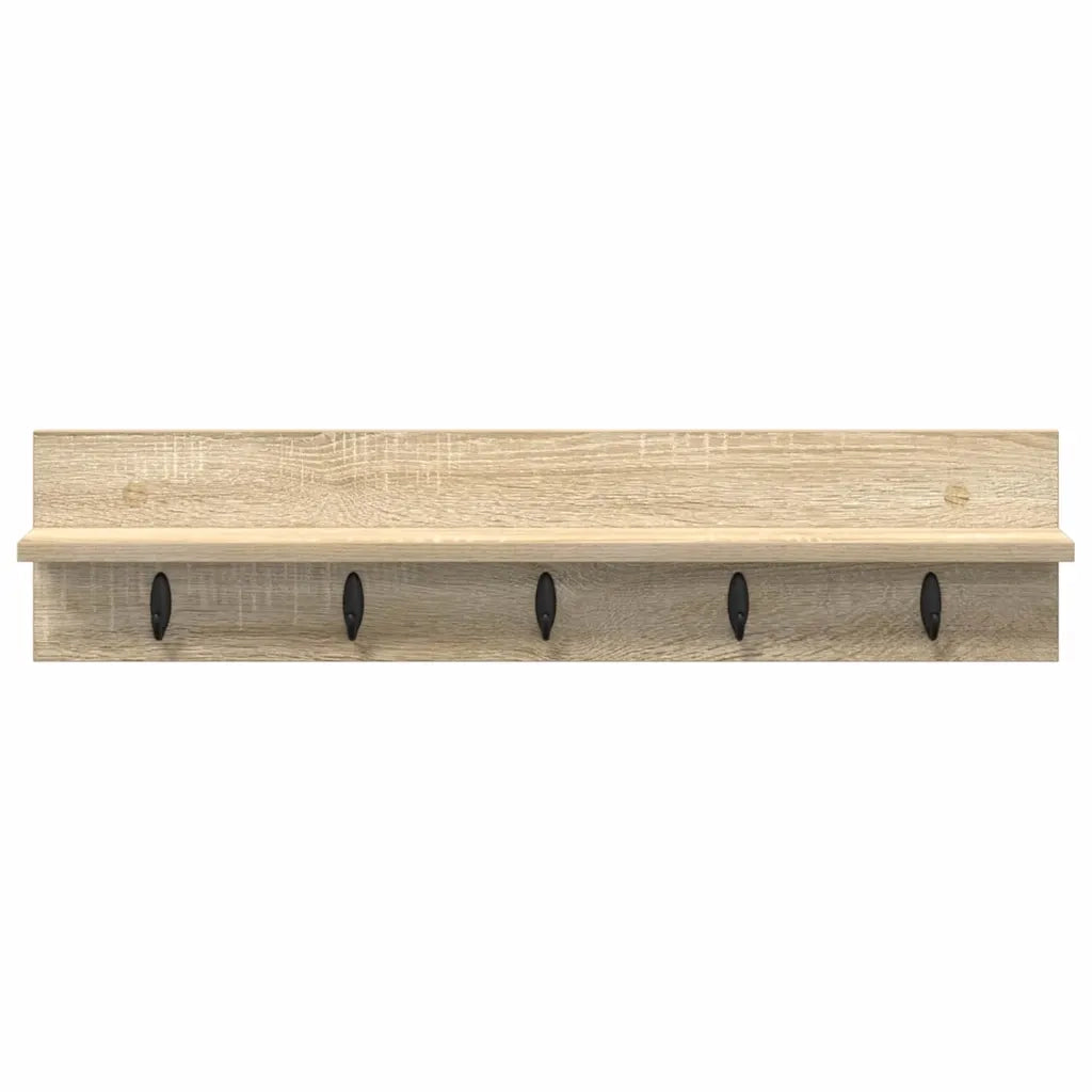 Appendiabiti a muro Rovere Sonoma 80 x 10,5 x 18 cm 874397